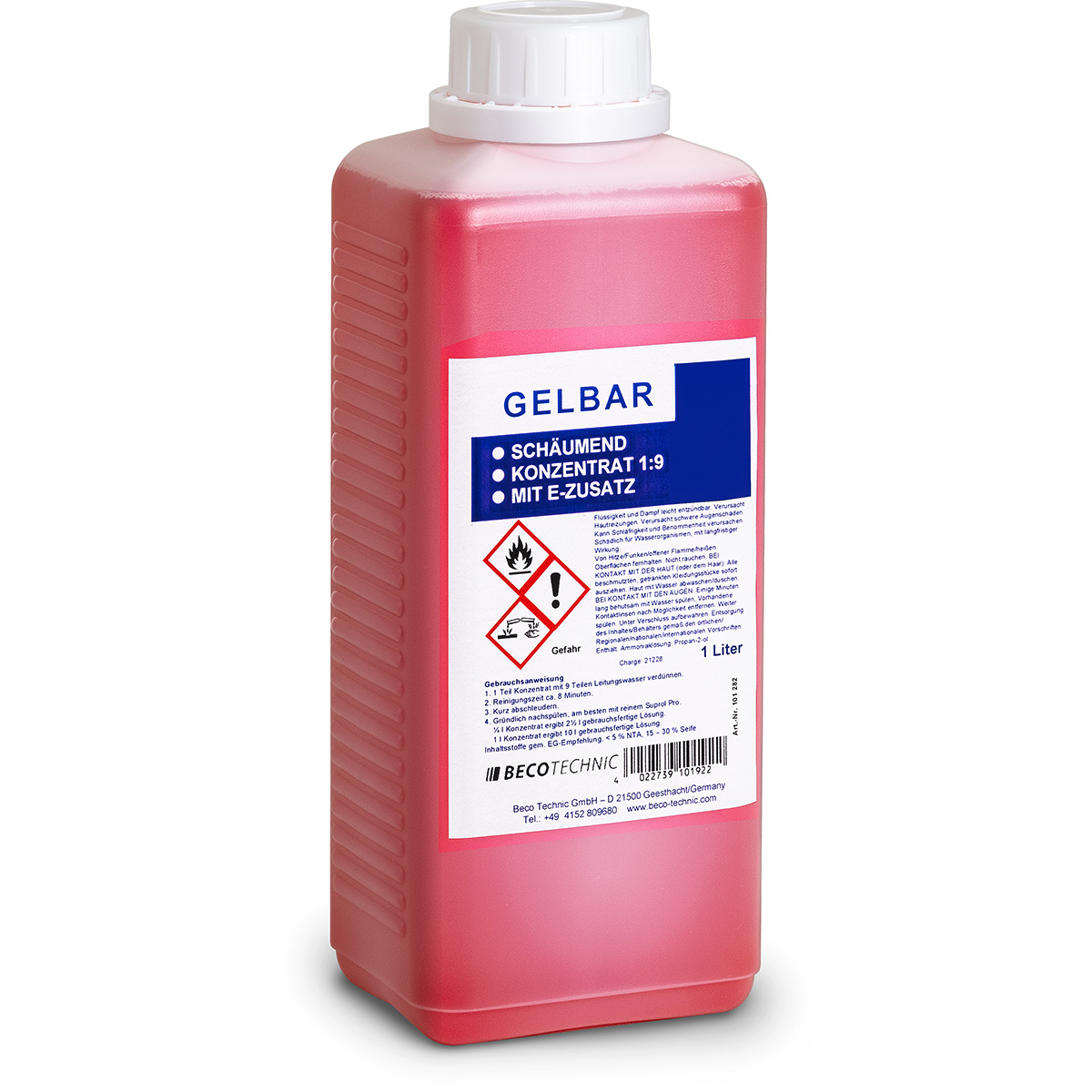 Gelbar solution 1:9 concentrate à 10 litre