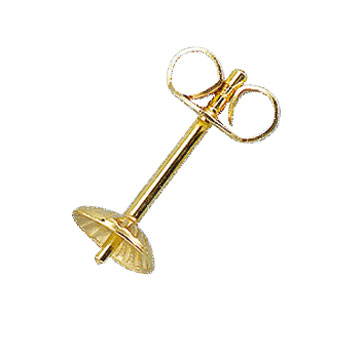 Earring fittings 585/- GG with bowl Ø 5,0 mm