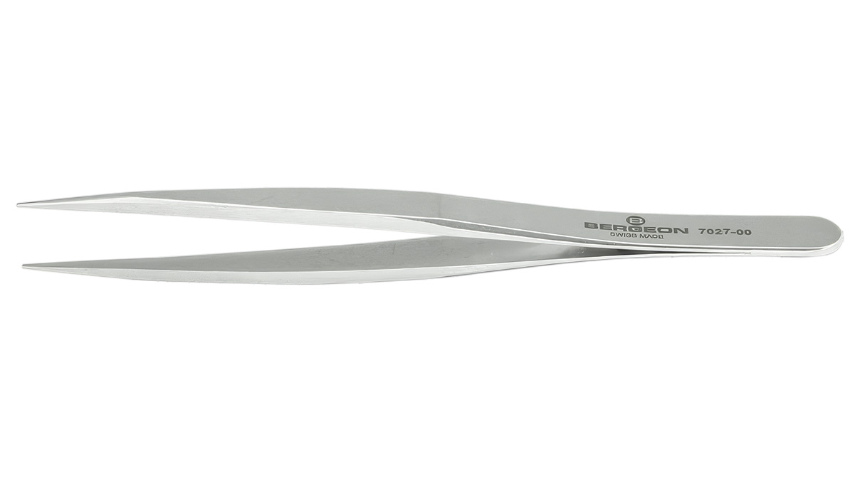 Bergeon 7027-00 tweezers type 00, flat, 100 % nonmagnetic