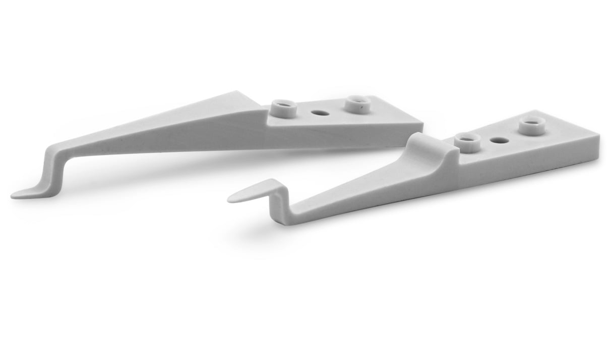 Paar vervangende tips voor AntiScratch pincetten, polymeer tips, gebogen