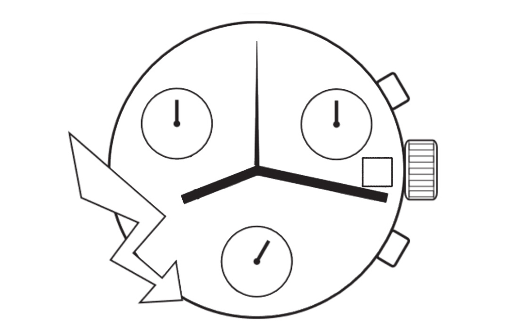 AU-Werk ETA G15212 H1 10 1/2''' DATE3 SS CHRONO 2PUSHERS Quarz (394 | SR936SW)