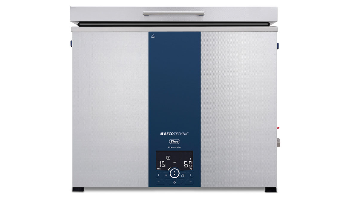 Elmasonic Select 500 ultrasoon reinigingsapparaat, met afvoerverwarmer en akoestisch isolatiedeksel, 220 - 240 V