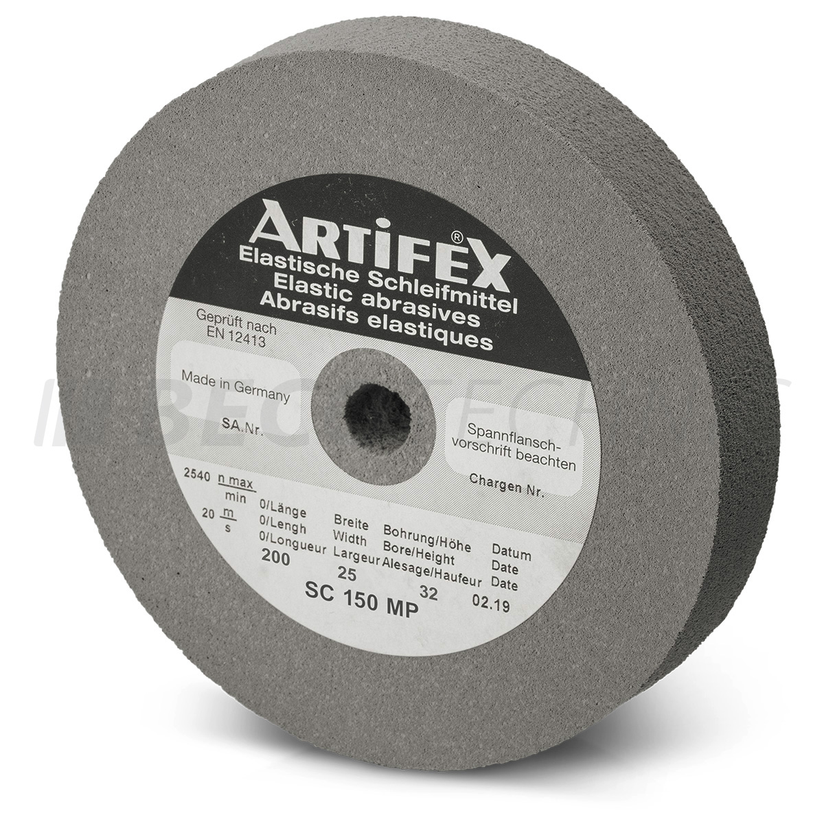 Artifex grinding wheel SC 150 MP, grain medium, hardness medium, Ø 200 x 25 mm, bore Ø 32 mm