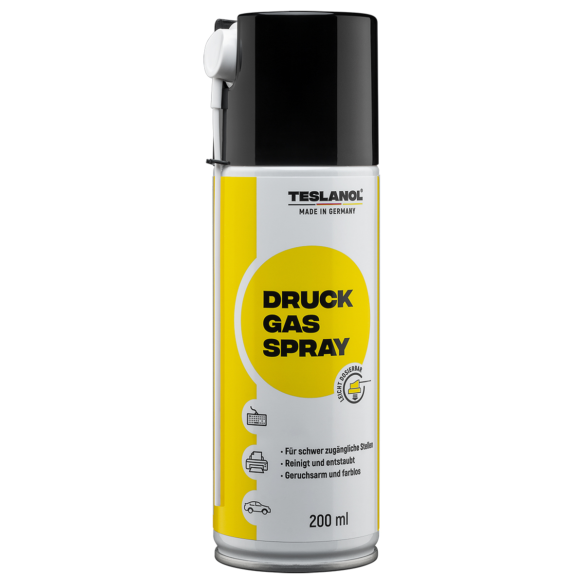 Teslanol D compressed gas spray duster, 200 ml