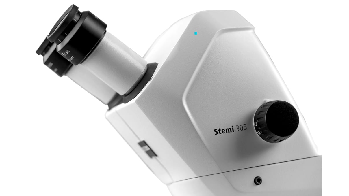 Stereomikroskop Stemi 305 cam W, Mikroskop mit integrierter 4 Megapixel Kamera
und WLAN mit Stativ K EDU und Spot K LED