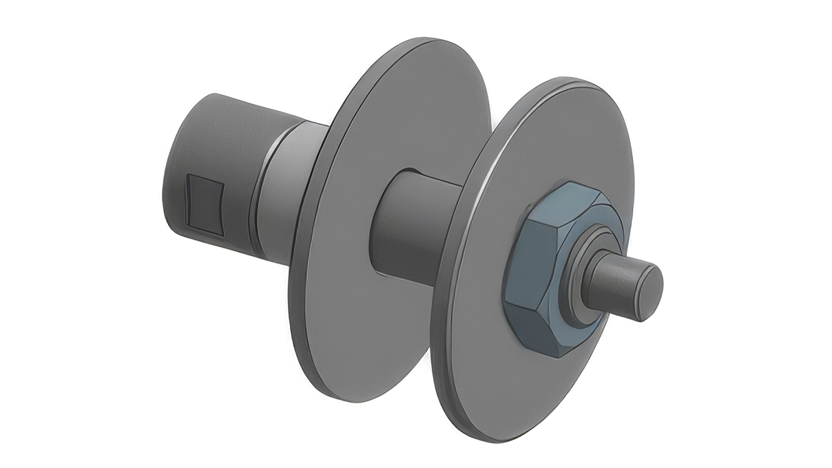 Micromecalp Short Shaft Halmstange Ø 25 x 100 mm mit M14 Aufnahme am Ende (für
Nano X36), inkl. 2 Abstandhalter, 2 Flansche für ein Schleif- oder Filzrad