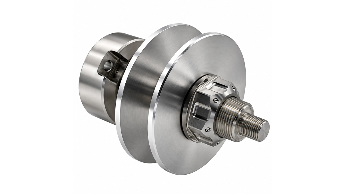 Micromecalp short shaft steel rod (stem rod) Ø 25 x 100 mm with M14 mount at the end (for Nano
X36), incl. 2 spacer, 2 flanges