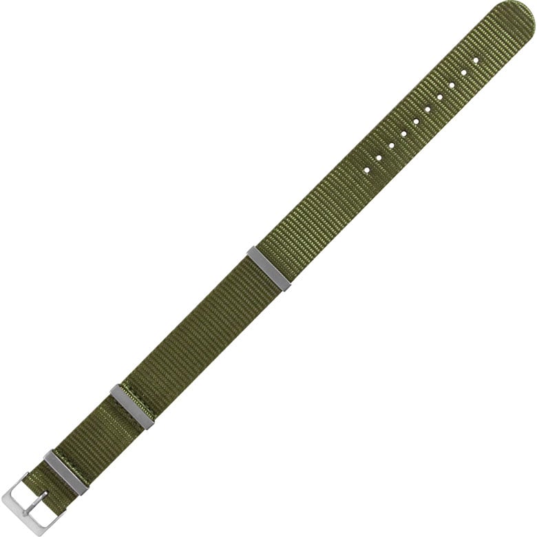 Uhrenband Nylon Farbe grün, Breite 20 mm, Länge 280 mm