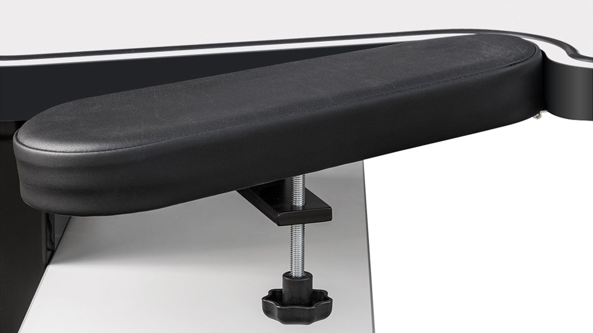 Armrests genuine leather, black, optional equipment for Ergolift Evolution