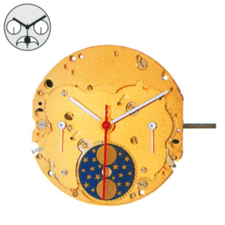 AU-Werk Ronda 706.1 10 1/2''' DATE3/DAY9 SC MOON6 Quarz (371 | SR920SW), Swiss Made