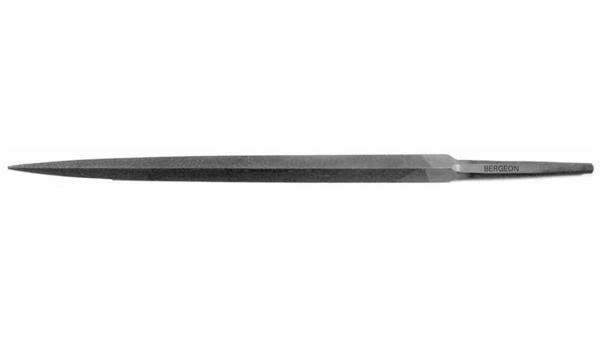 Bergeon 500-1360 precisievijl, driekant, 200 mm, slag 0