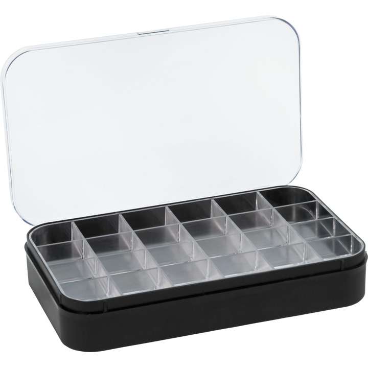 plastic boxes for spare-parts 2 inserts and 24 shelfs