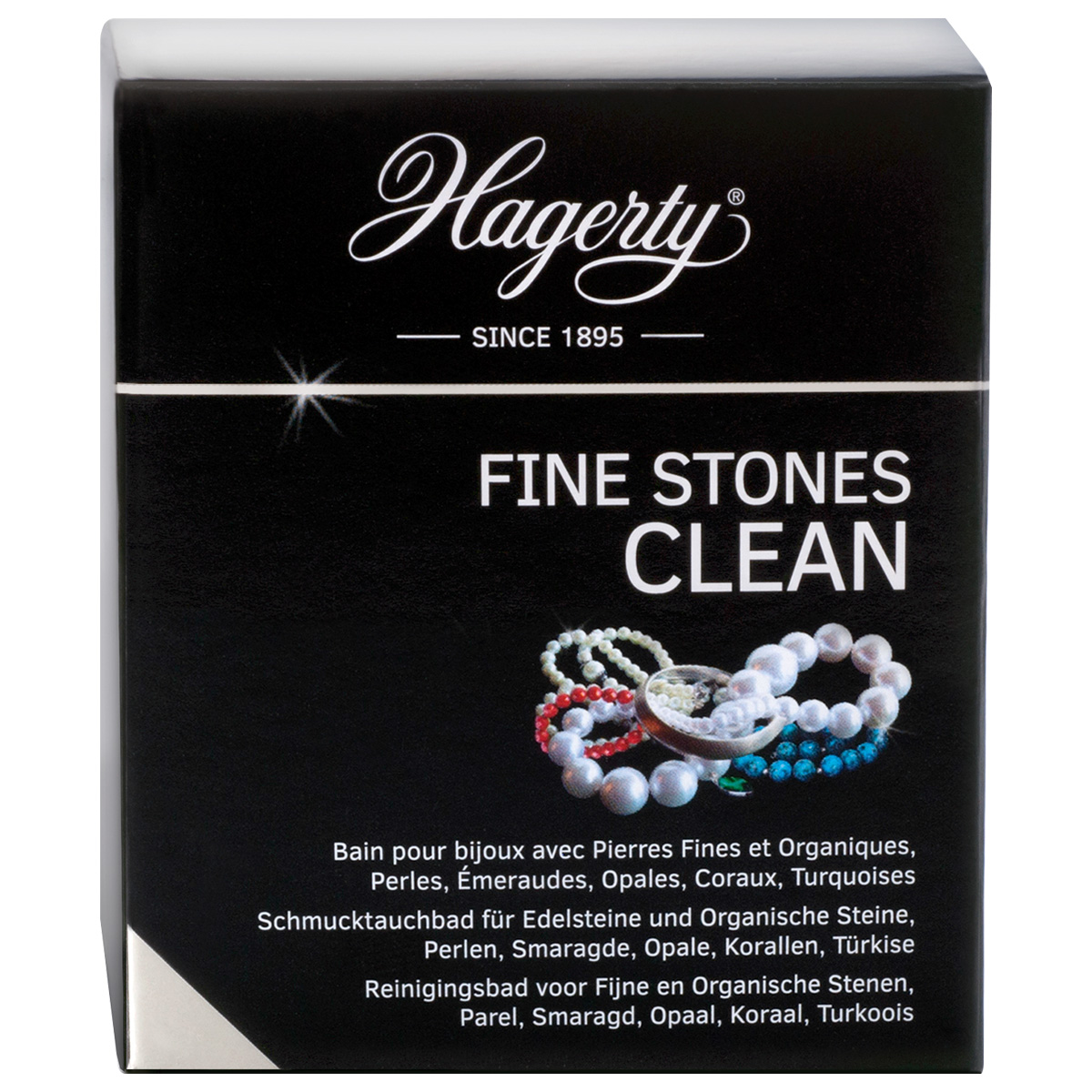 Hagerty Fine Stones Clean, jewelry care product for gemstones, 170 ml