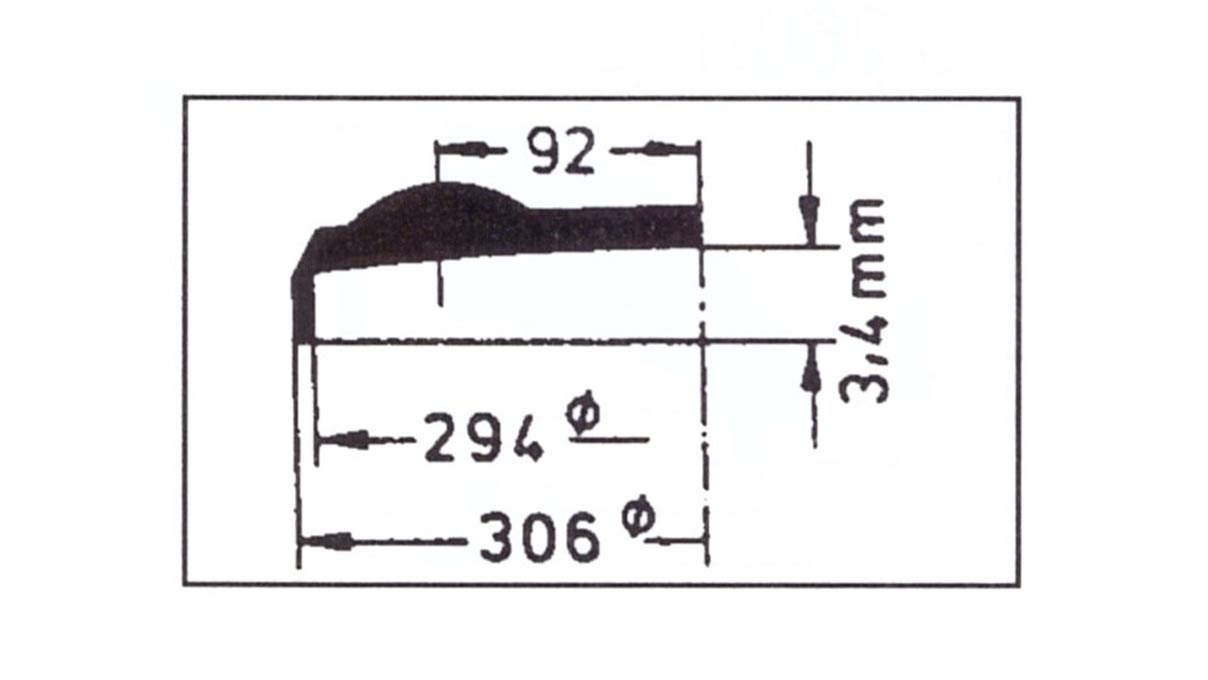 Cristal abatible con lupa Cyclop 118, réplica, plástico, Ø 30,6/29,4 mm, H 3,4 mm