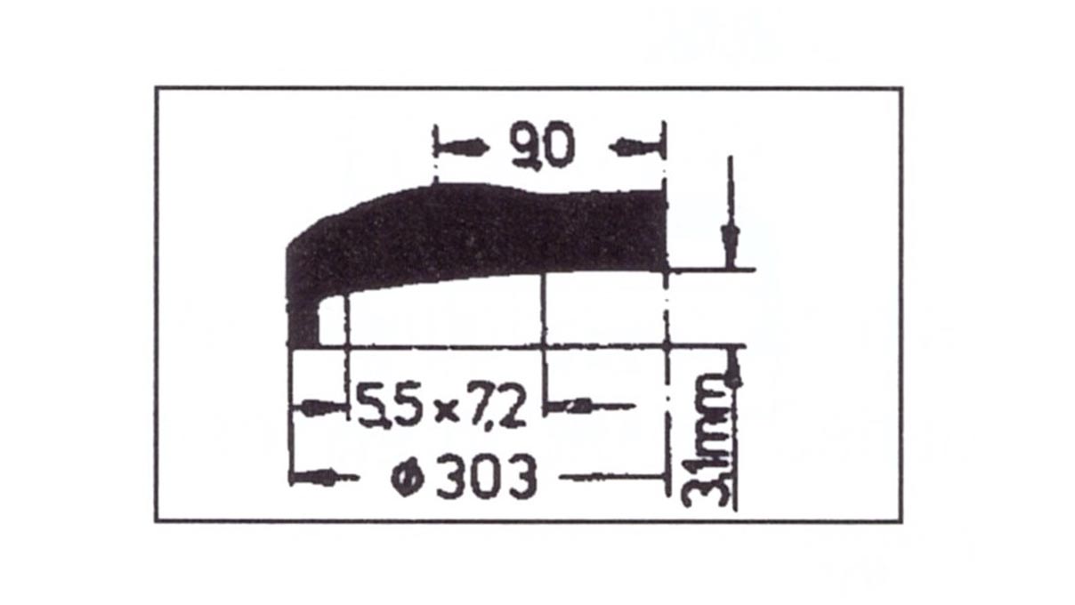 Cristal abatible con lupa Cyclop 127, réplica, plástico, Ø 30,3/29,5 mm, H 3,1 mm