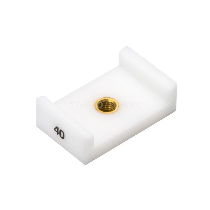 Delrin-Druckstücke rechteckig, Gr. 40