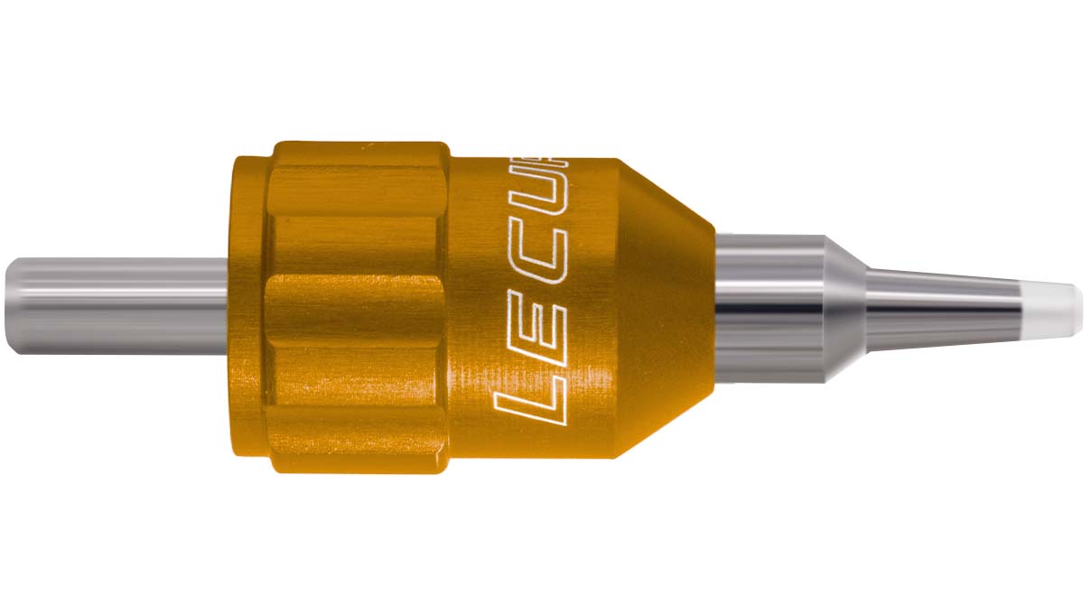 Lecureux Schraubendreherkopf Screw-On, Ø 0,7 mm, orange, mit Klingenhalter und Nylonschutz