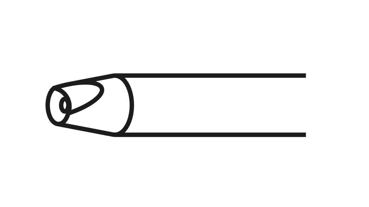 Bergeon 15285-119 Punch, hollowed and drilled with countersink, Ø 3,5 mm, Inner-Ø 1,2 mm, silver steel