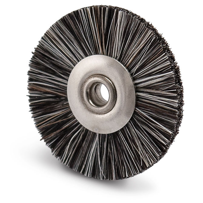 Rundbürste, Ziegenhaar, grau, Ø 22 mm, weich