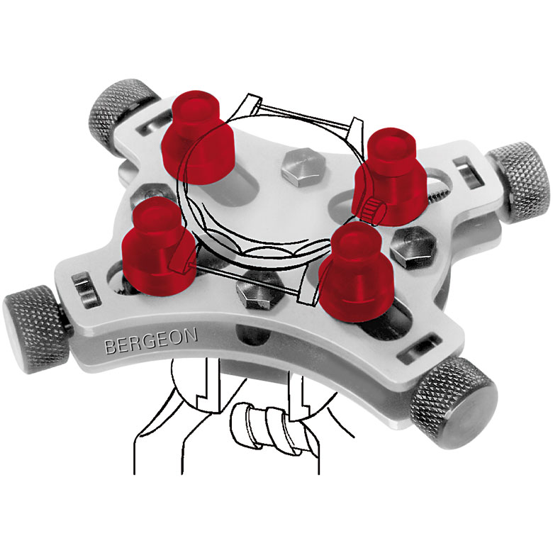 Bergeon 2820 Gehäusespanner für Formgehäuse und Formwerke Spannbereich bis 44 mm