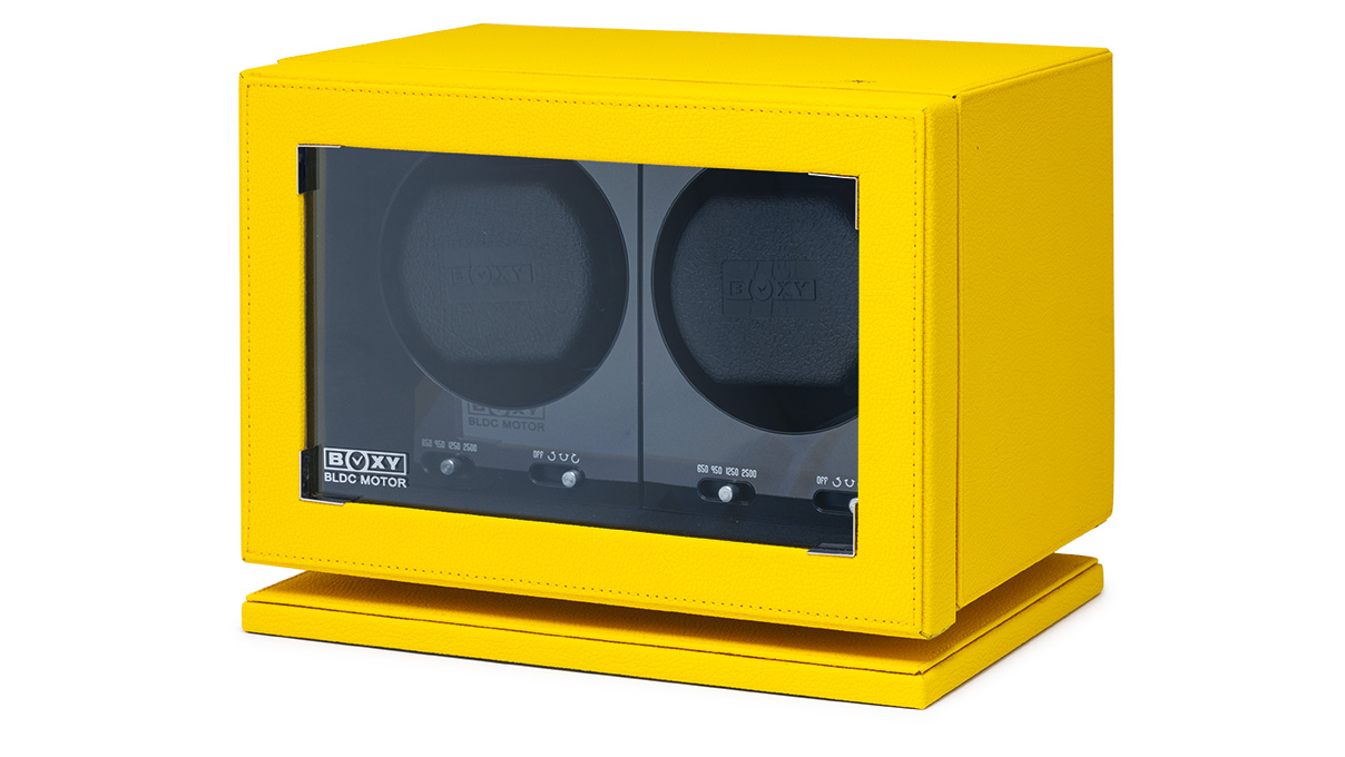 BLDC-B02 watch winder for 2 watches, yellow