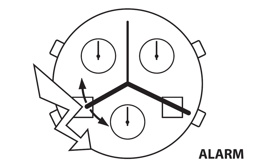 AU-Werk ETA 251.265 H1 13 1/4''' SC ANA/DIGI CHR 3 ALARM EYES Quarz (394 | SR936)