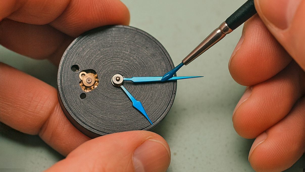 Lacquers clock hands