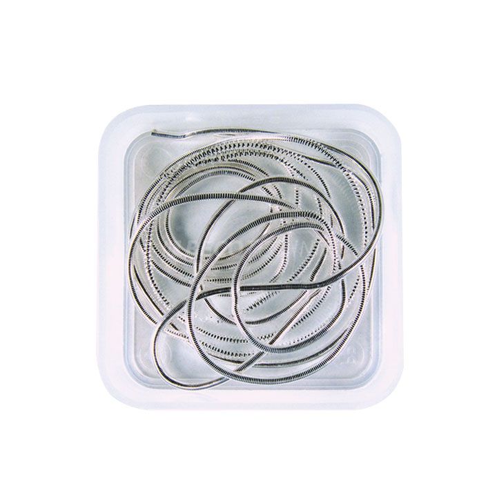 Parelspiraal, Ø 0,8 mm, lengte 1 m, verzilverd