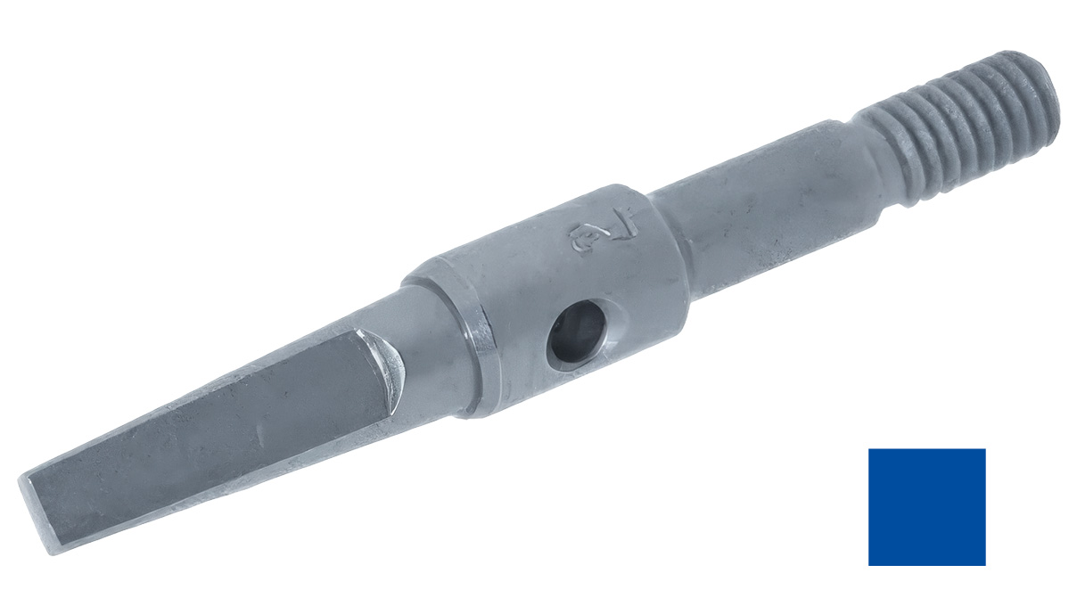 Badeco riveting insert for setting hammer, square, 1 x 1 mm, smooth