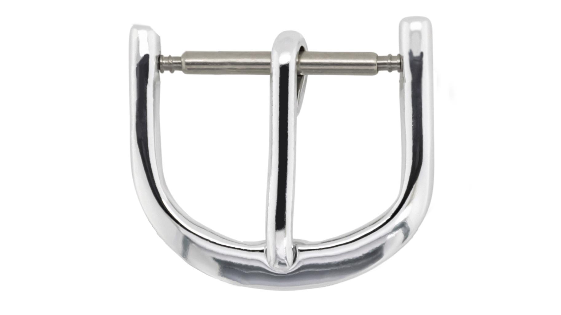 Hebilla ardillon para pulsera de cuero, Classic, aluminio, 12 mm