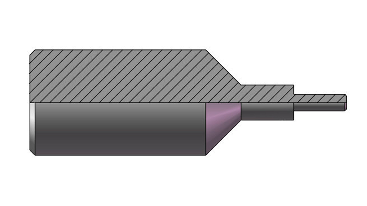 Horia inzetstuk voor buizen, N° 4, Ø A 1,25 / Ø B 2,3 / C 3 mm
