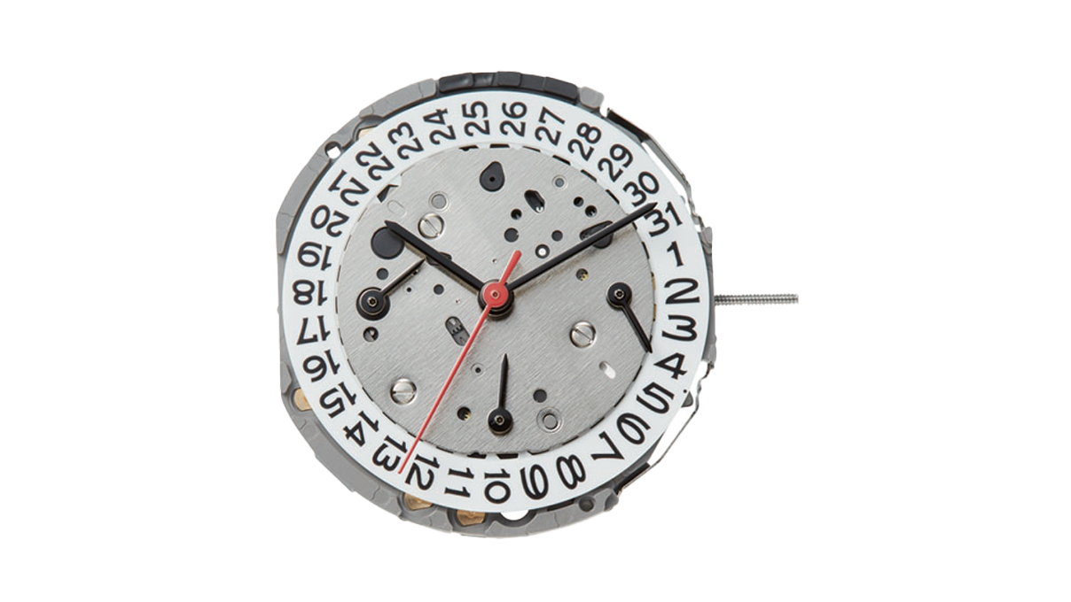 AU-Werk Miyota JP75 12 1/2''' DATE4.5 SC, DUAL TIME, WEEK, HOUR Quartz (CR2012)