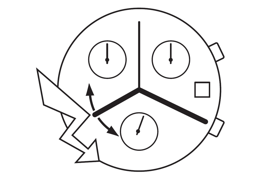 AU-Werk ETA 251.272 H1 13 1/4''' DATE4, HORIZ. SC CHRONO 3EYES Quarz (394 | SR936SW)