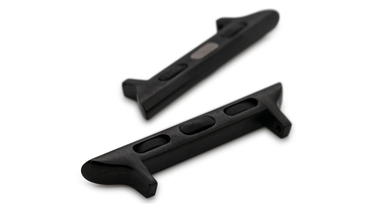 Connectoren für Smart Watches, 1 Paar, schwarz, für Gehäuse 38 - 41 mm, Stegbreite 20 mm