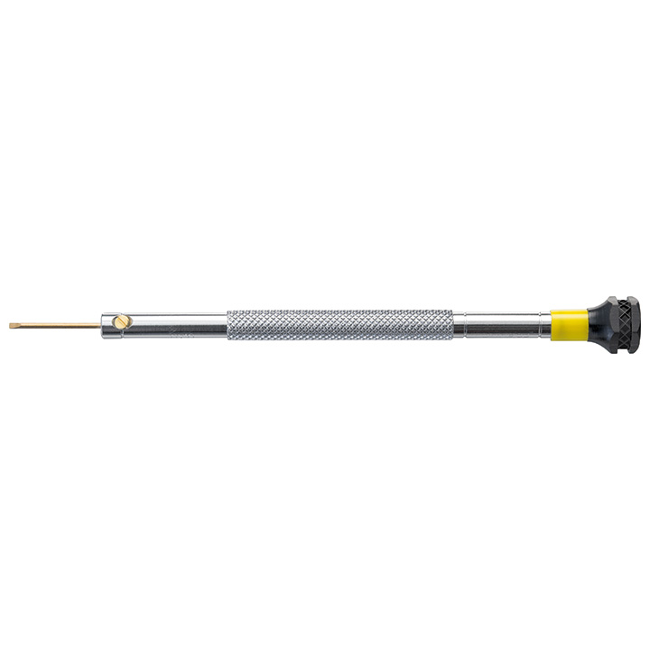 BasicPlus Screwdriver, slot, 0,8 mm, yellow, antimagnetic