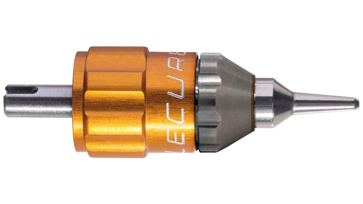 Lecureux Schraubendreherkopf Screw-On, einstellbar, Ø 0,7 mm, orange, mit Klingenhalter