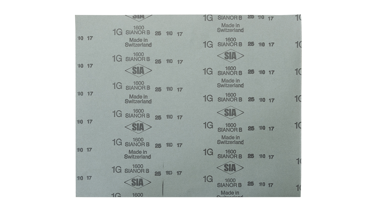 Schmirgelpapier 1600 sianor b, Körnung 1G (DIN 69176 / P 200 / 67 µm)
