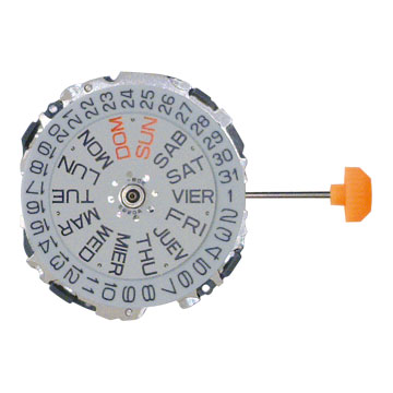 AU-Werk Miyota 2S65 10 1/2''' DAY/DATE3 SC Quarz (CR2012)
