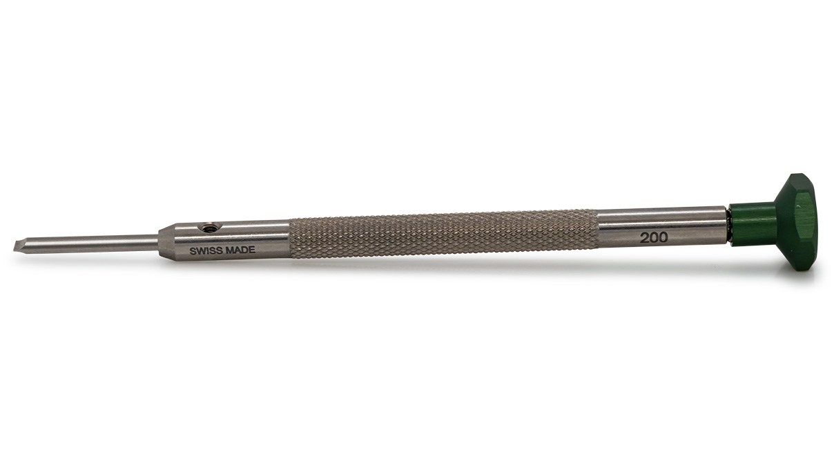 Ergo Screwdriver, Slot (T), 2 mm, Green, Stainless steel