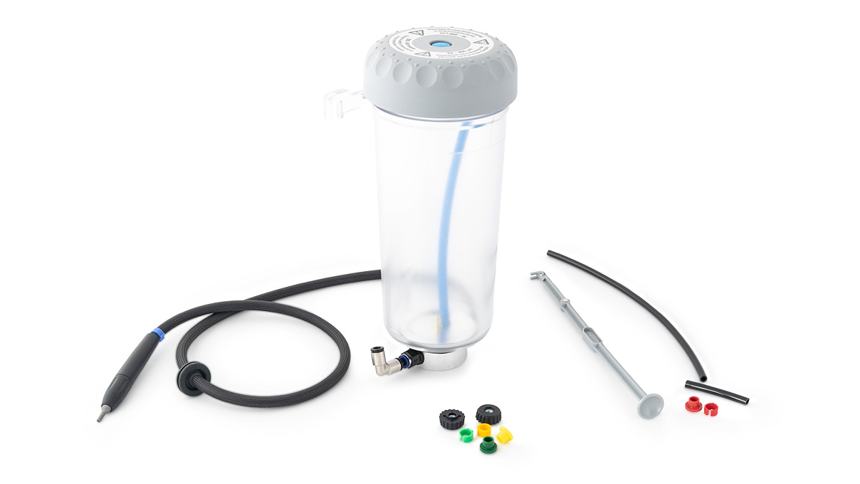 Renfert Extra tank 70 - 250 µm, rechts, voor Vario Basic, met straalpijp 1,2 mm