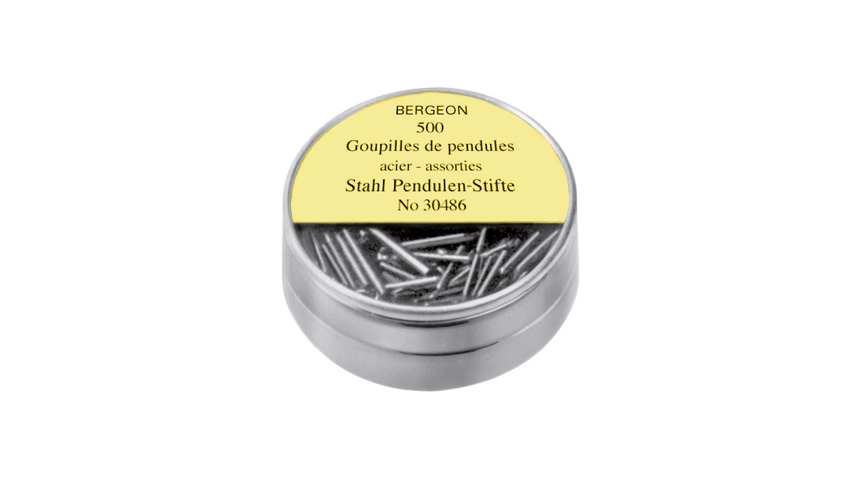 Bergeon 30486 Assortiment de goupilles, acier, conique, 500 pièces