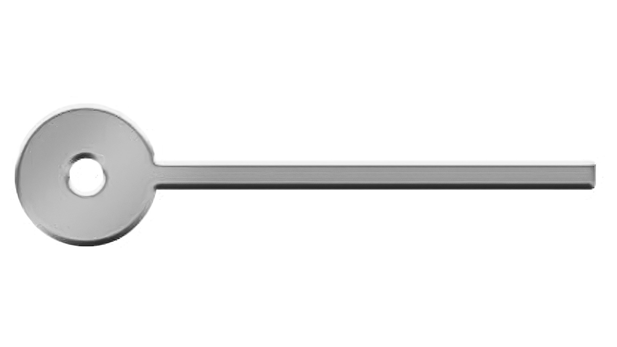 Small seconds hand (SS), Nickel colored, Ø 0,2 mm, 4 mm