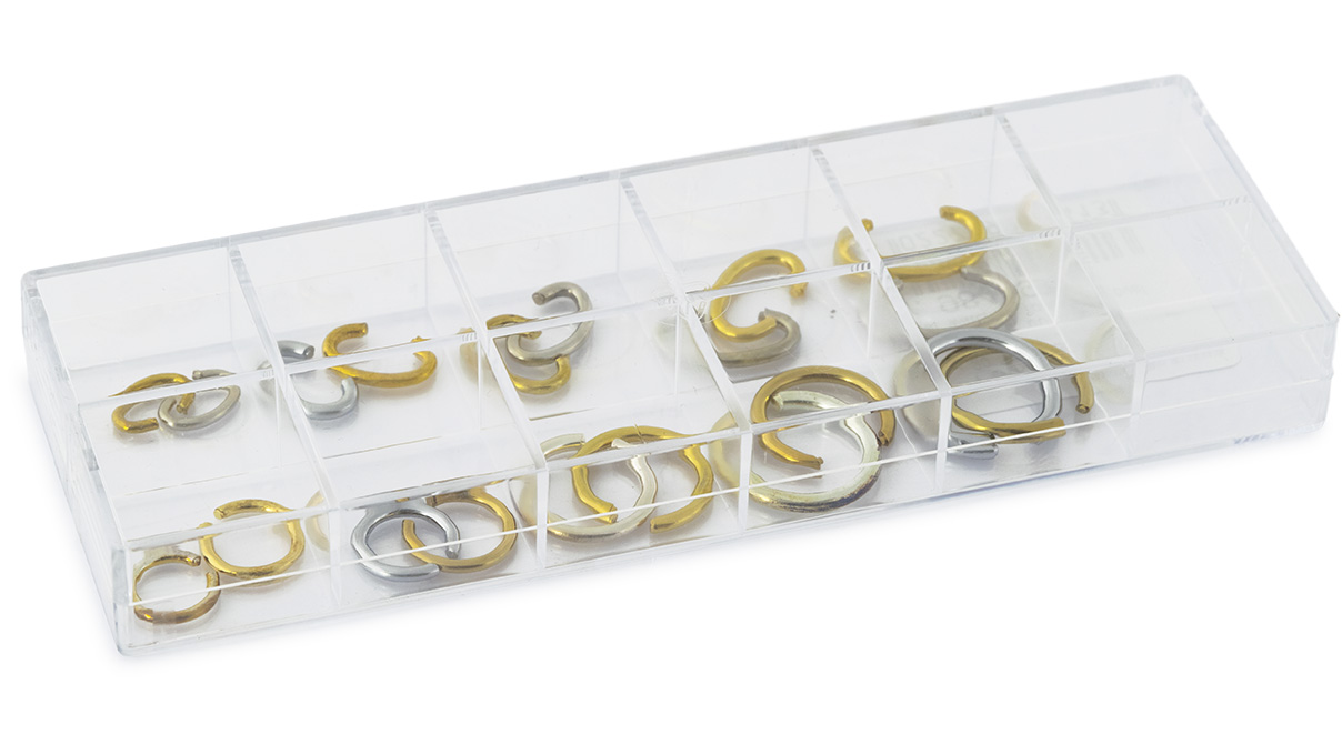 Assortiment zakhorlogebeugels, ovaal en rond, 20 stuks