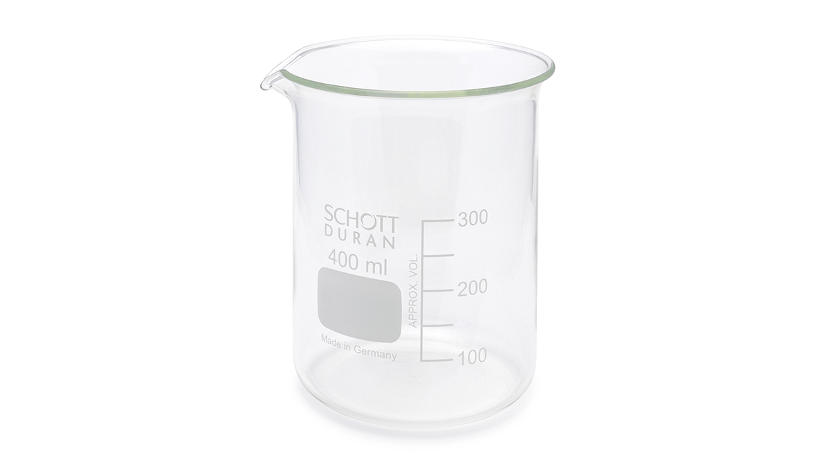 Beaker, low form, with scale and spout, 400 ml