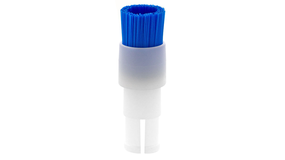 Borstel medium Ø 10 mm, nylon 0,15 mm, blauw, voor vacuümpompen