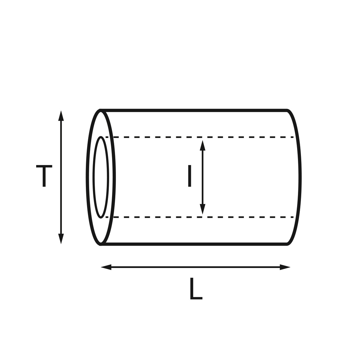 Case tube type AS 610, tube Ø 2,5 mm, length 4 mm, inside Ø 1,8 mm, for waterproof crowns