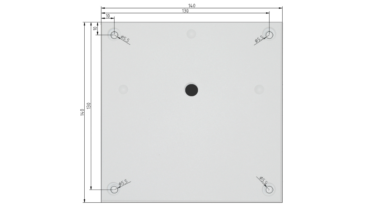 Table stand boom B short (55 cm x 45 cm) with screw-on plate for Zeiss Stemi microscopes