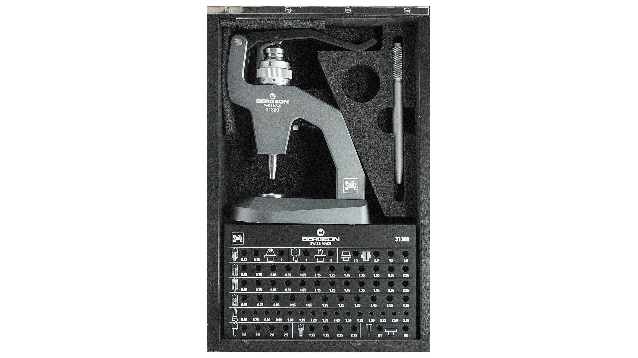 Bergeon 31300 Seitz jewelling tool with all accessories