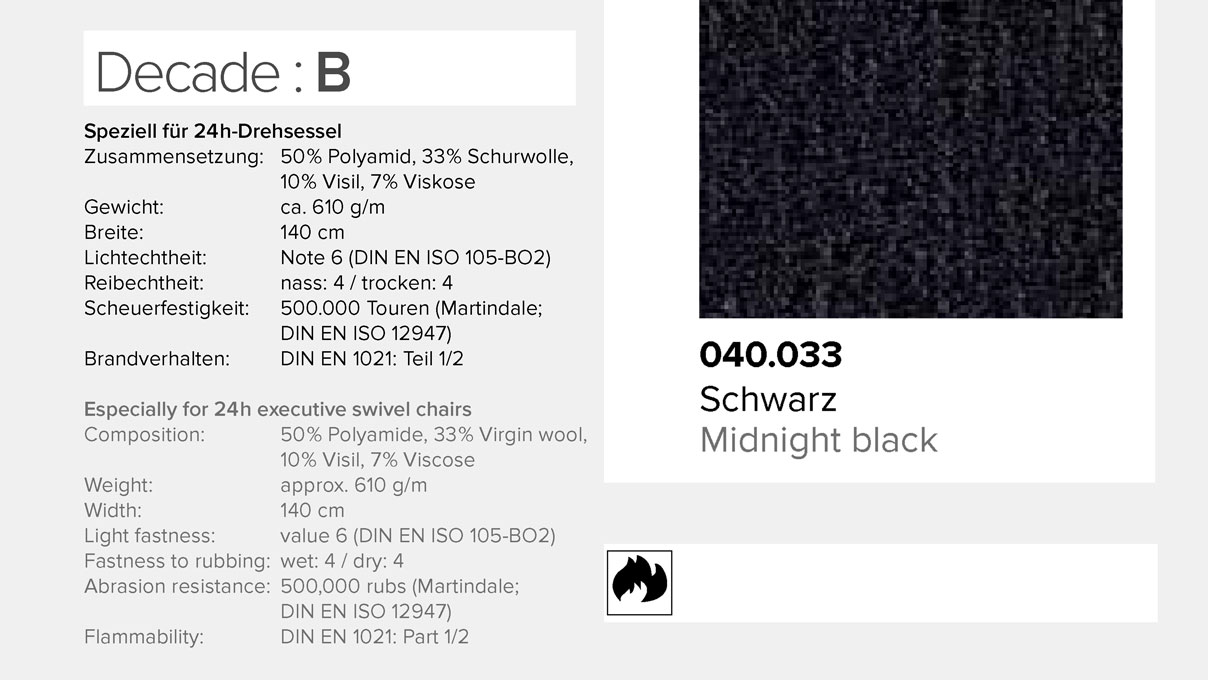 Dauphin-draaistoel, zithoogte 45-65 cm, duwhandgrepen, zwarte bekleding, Tec-profiel, zitdiepte verstelbaar (6 cm), kunststof kruisvoet zwart