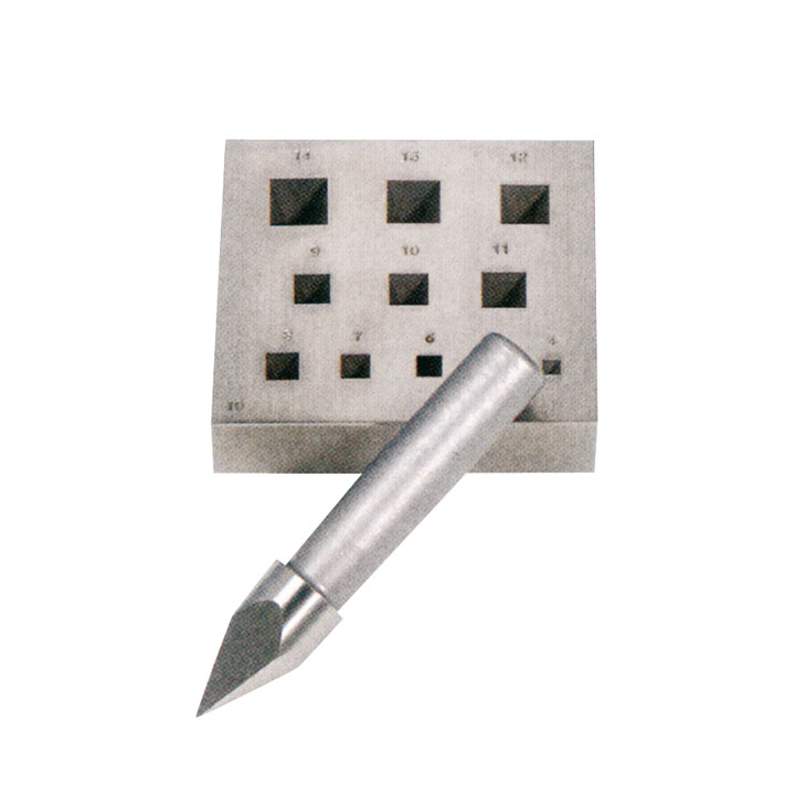 Stamping block with punch square 11 holes 4-14 mm